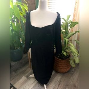 Silk black pencil dress Torrid lucky 13